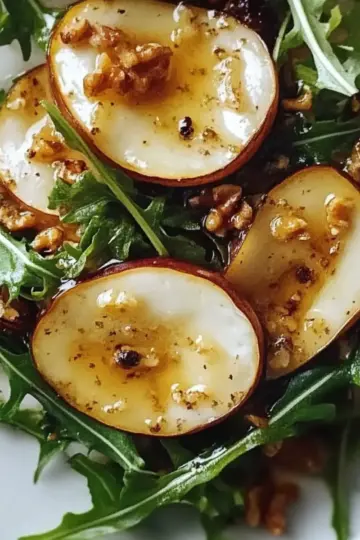 Pear and Arugula Salad with Honey Vinaigrette