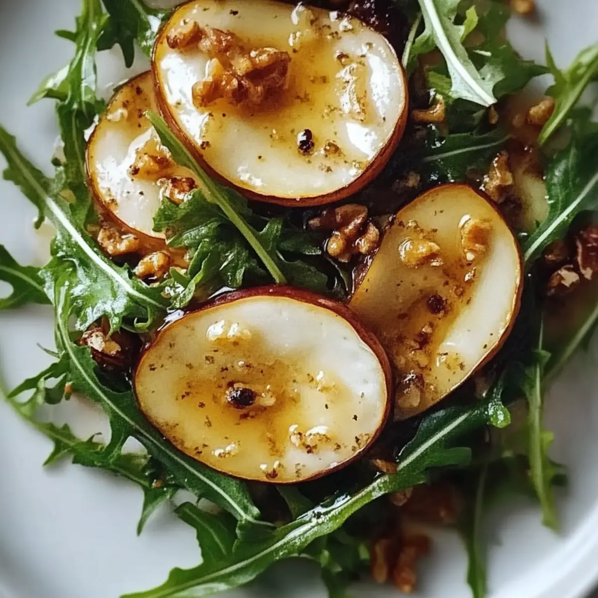 Pear and Arugula Salad with Honey Vinaigrette