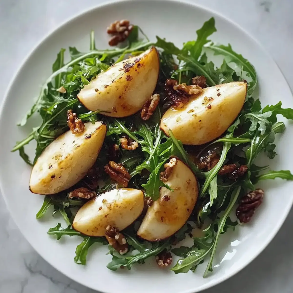 Pear and Arugula Salad with Honey Vinaigrette