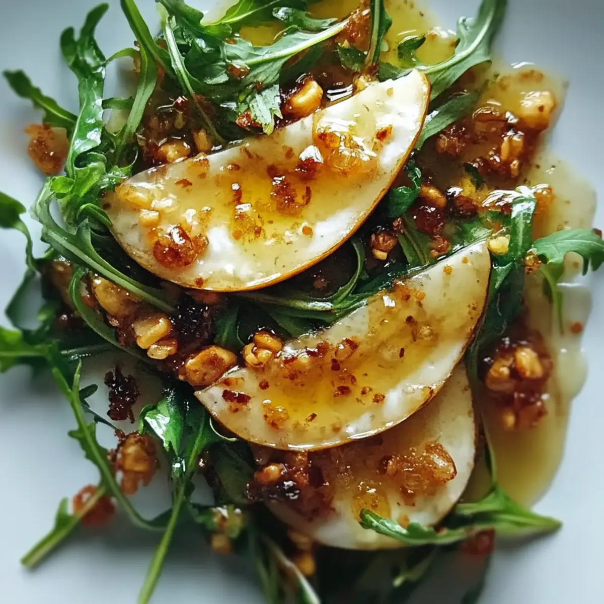 Pear and Arugula Salad with Honey Vinaigrette