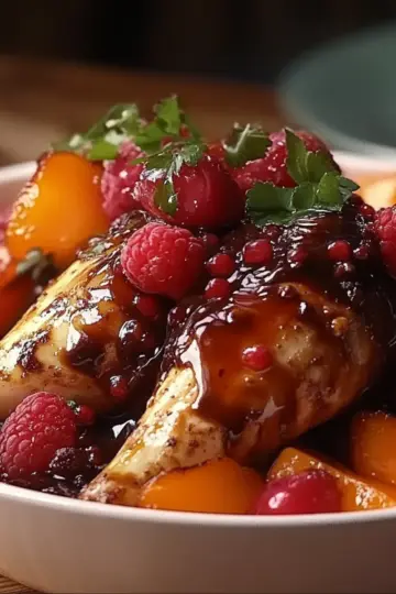 Pomegranate Orange Glazed Chicken