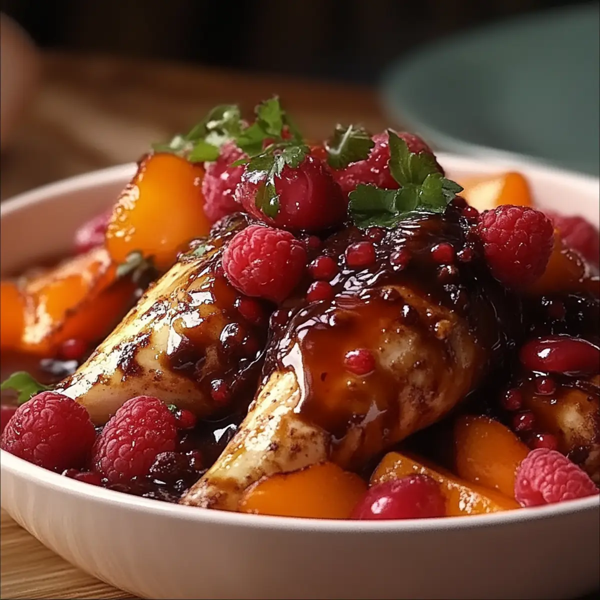 Pomegranate Orange Glazed Chicken