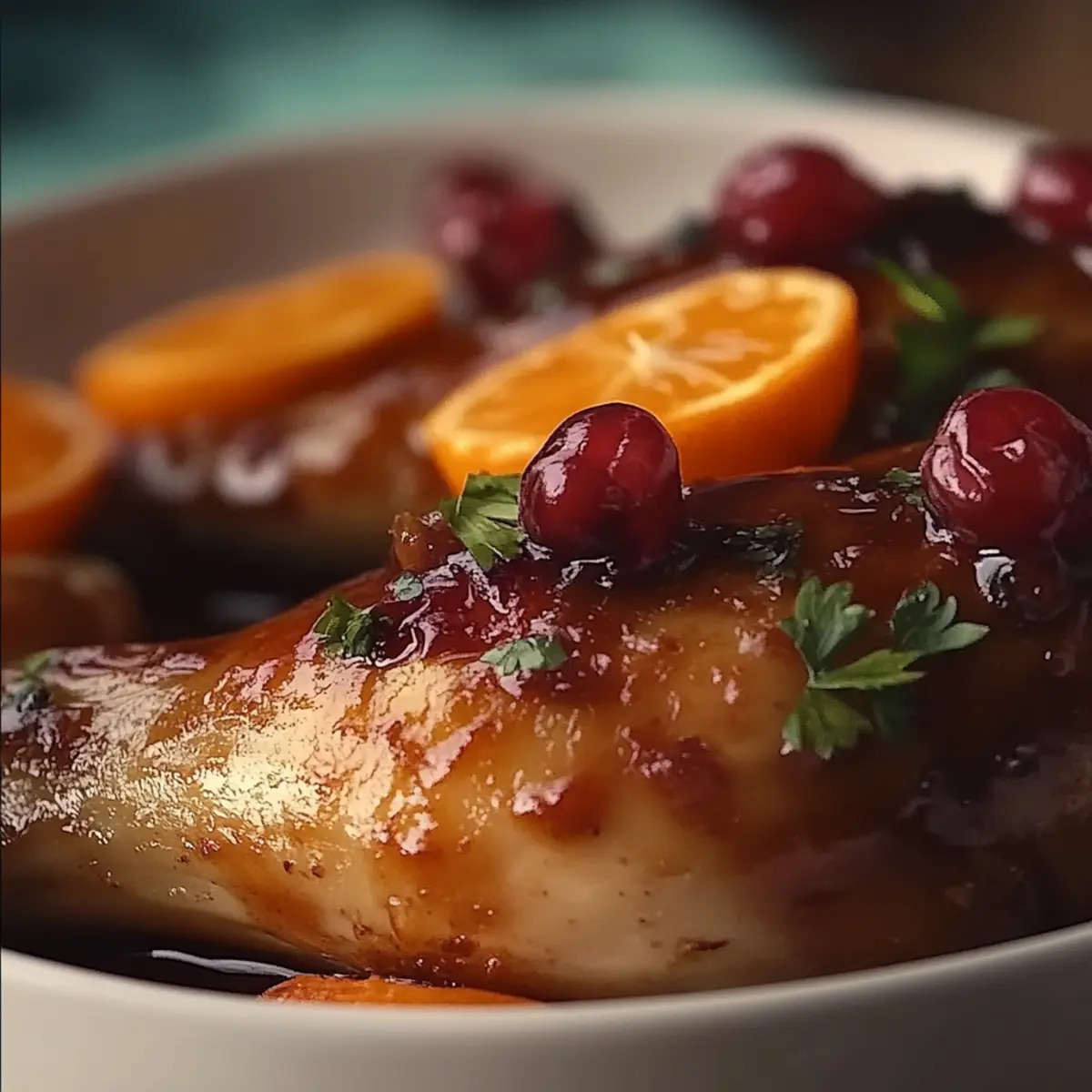Pomegranate Orange Glazed Chicken