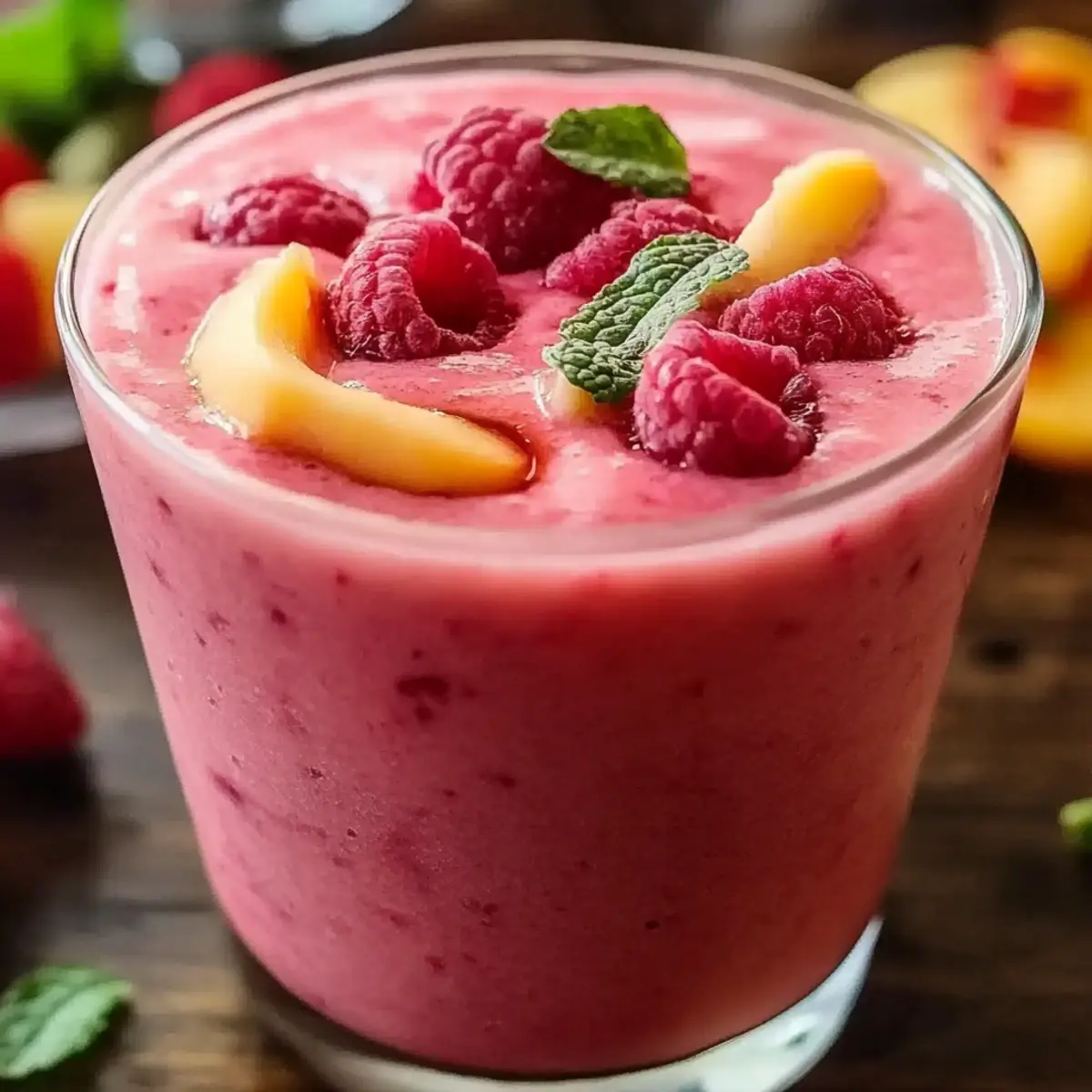 Raspberry Peach Smoothie