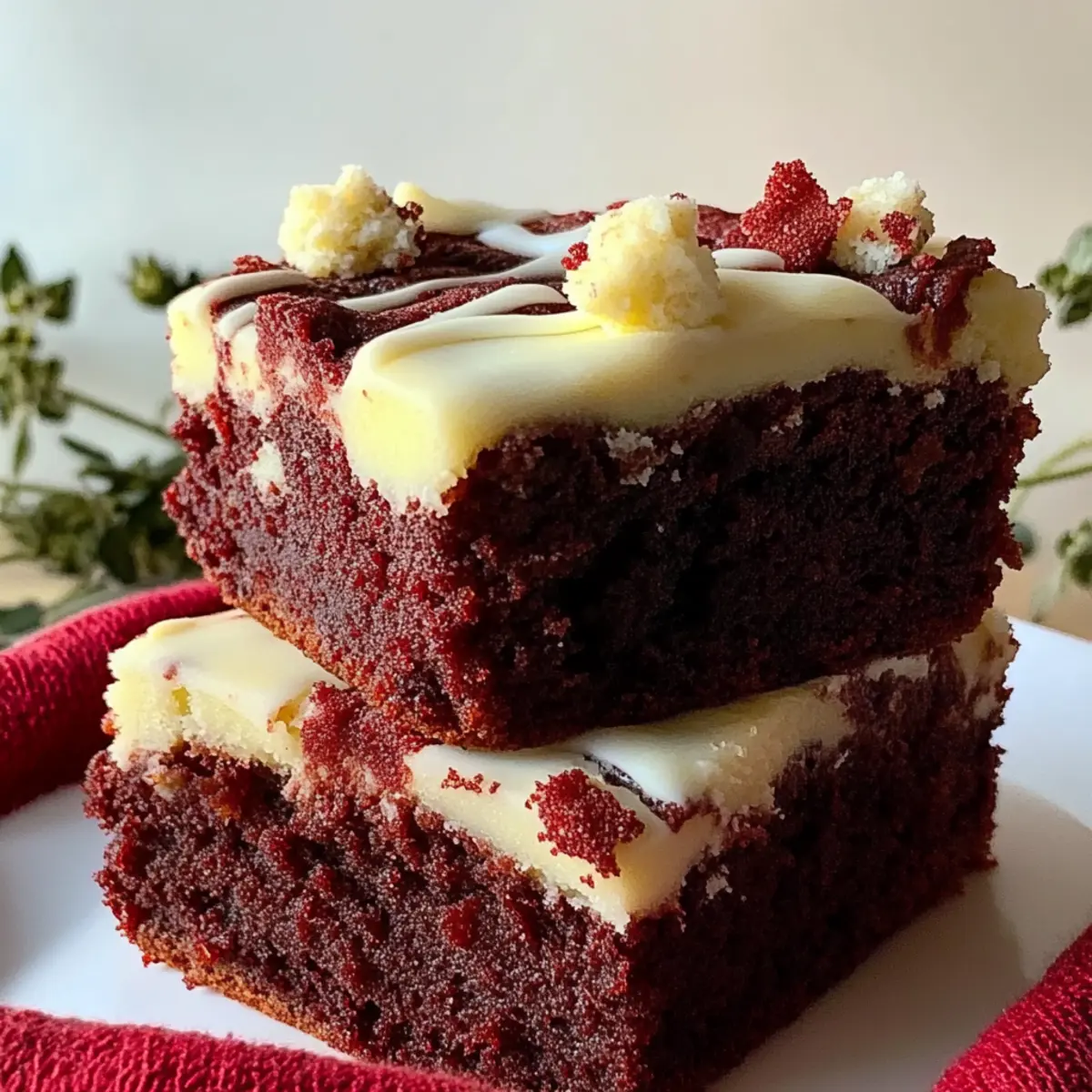 Red Velvet Cookie Bars