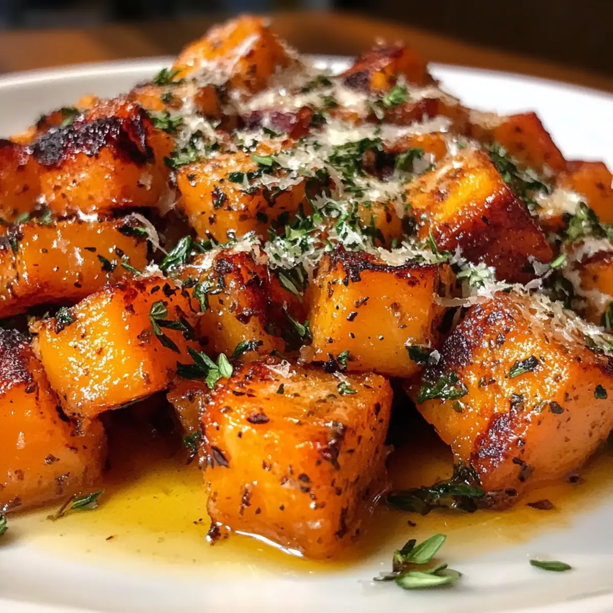 Roasted Sweet Potatoes with Garlic and Parmesan