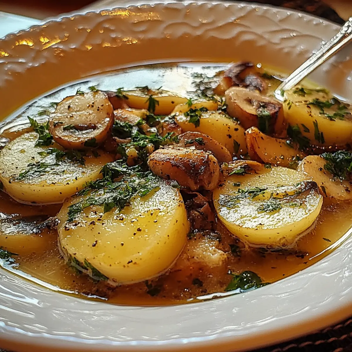 Russian Potato and Mushroom Soup