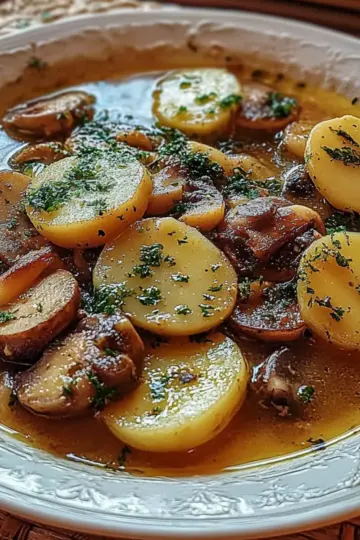 Russian Potato and Mushroom Soup