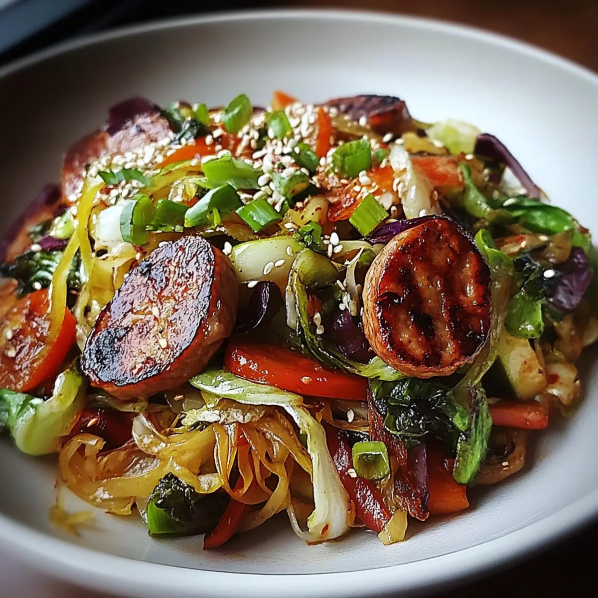 Sausage and Cabbage Stir Fry