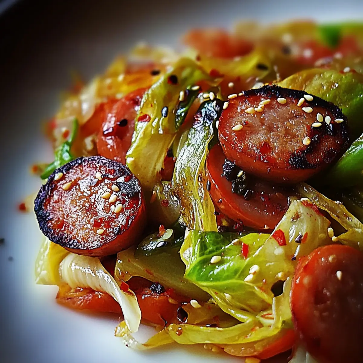 Sausage and Cabbage Stir Fry