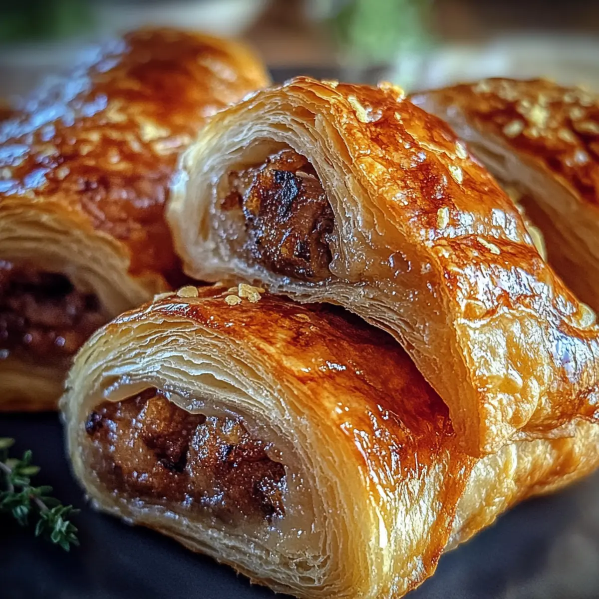 Savory French Onion Sausage Rolls