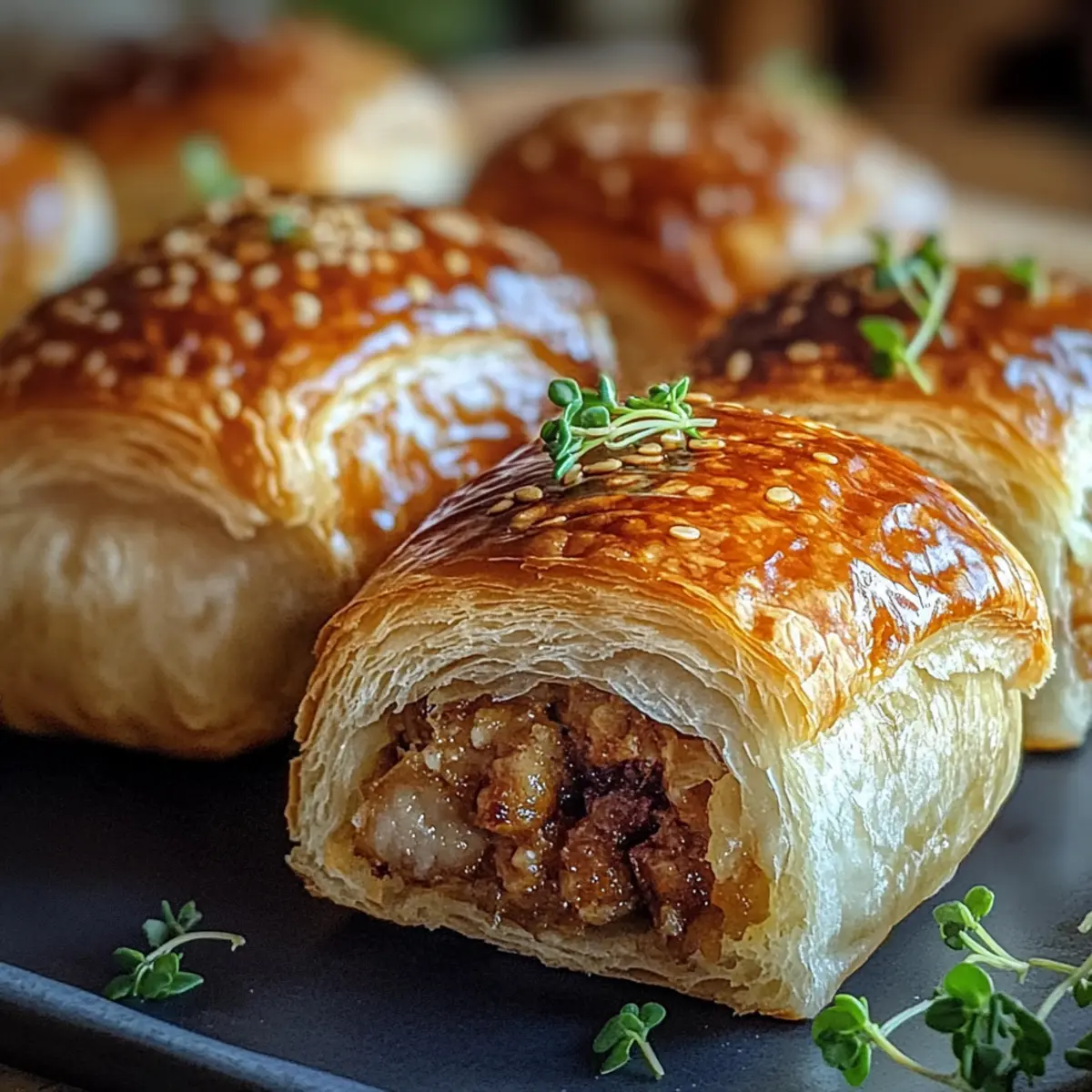 Savory French Onion Sausage Rolls