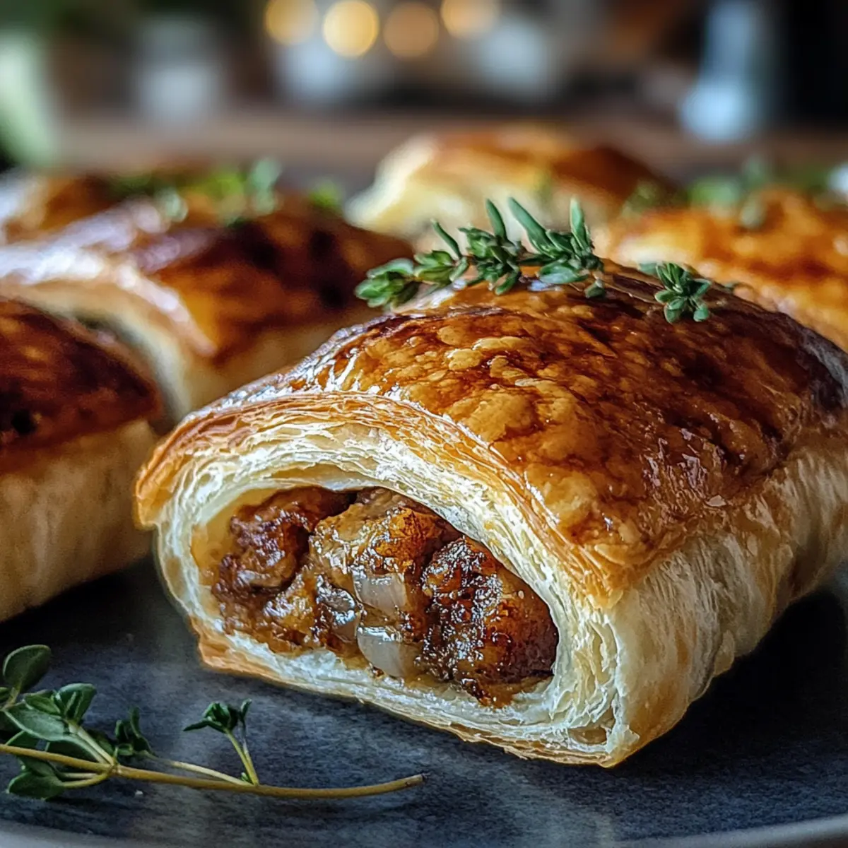 Savory French Onion Sausage Rolls