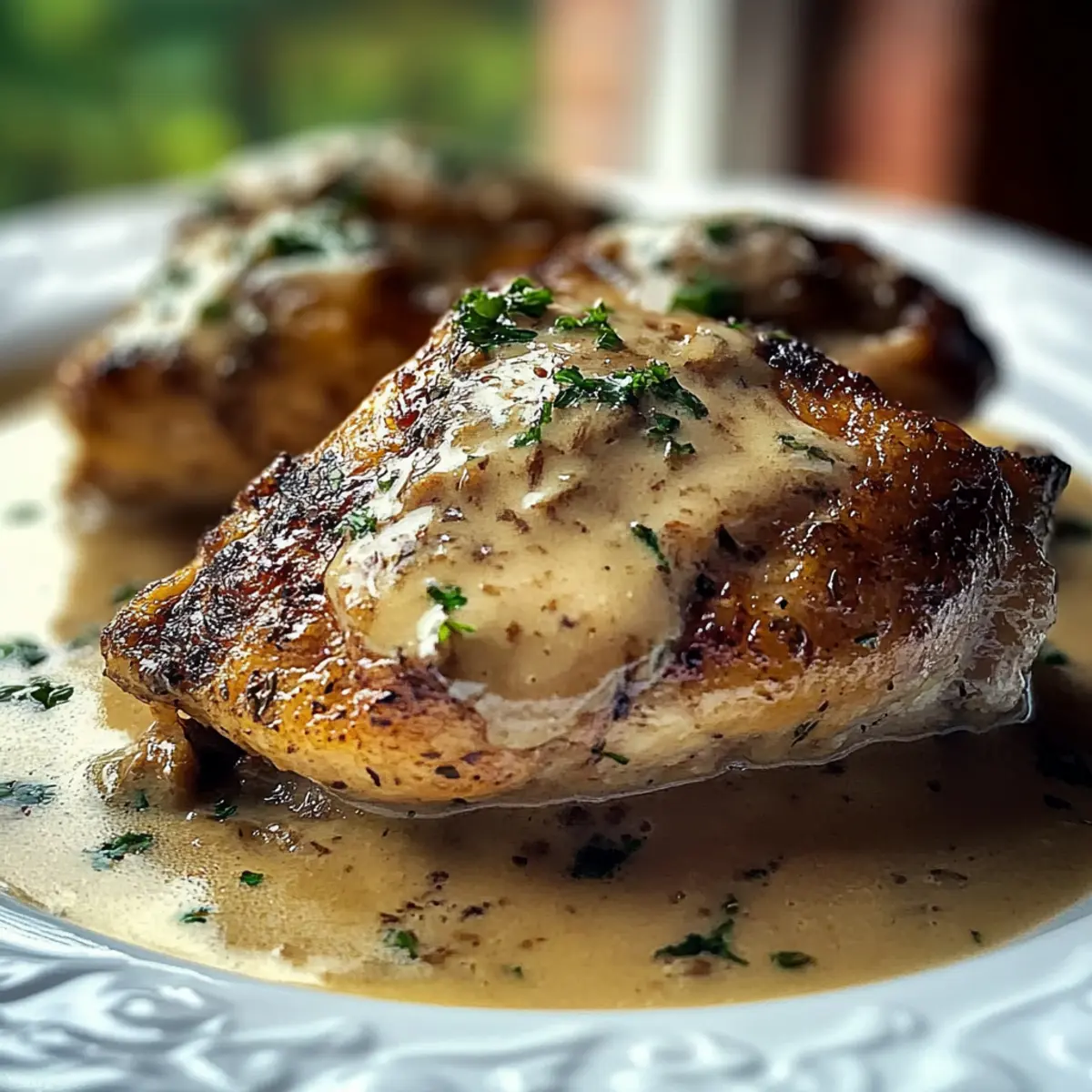 Smothered Chicken Thighs in Creamy Gravy