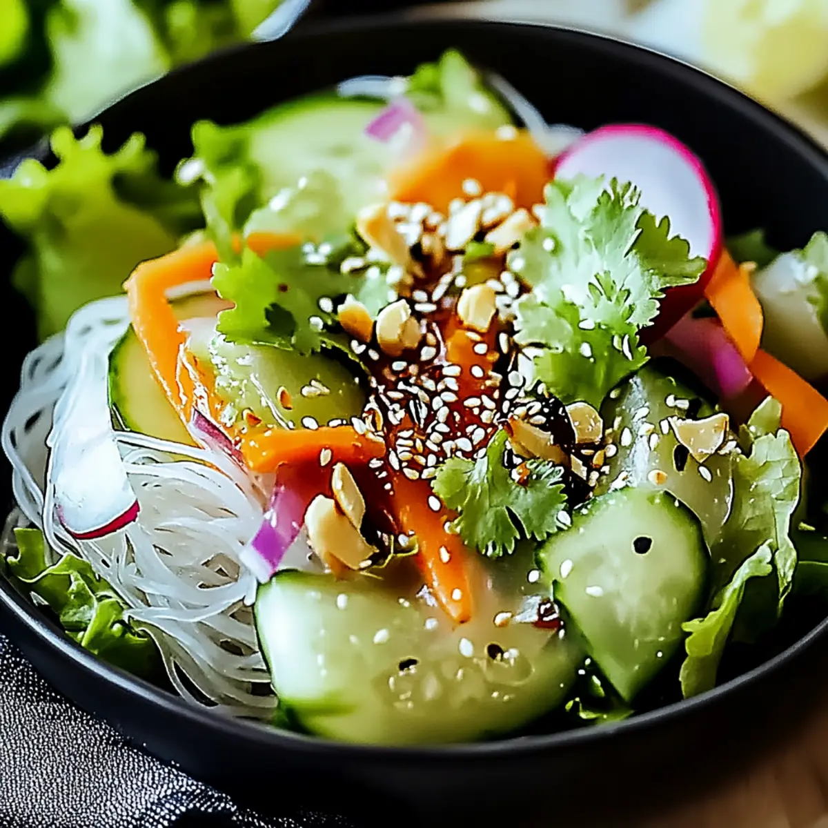 Spring Roll Salad with Spicy Ginger Dressing