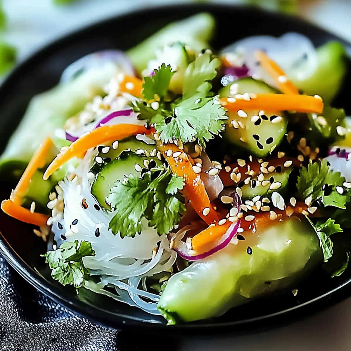 Spring Roll Salad with Spicy Ginger Dressing