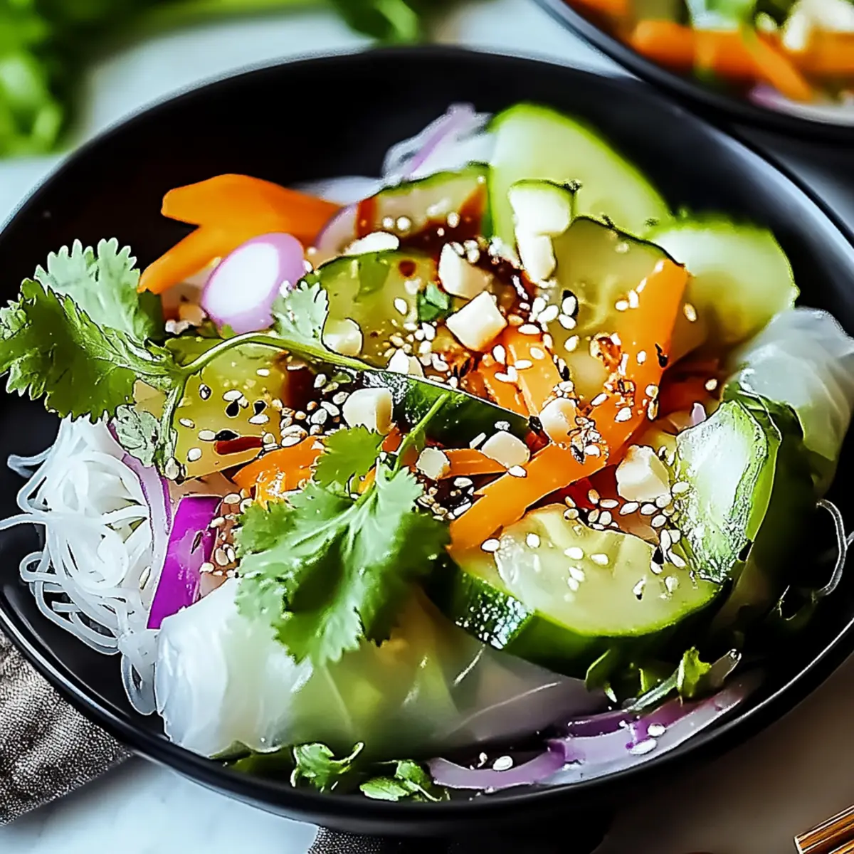 Spring Roll Salad with Spicy Ginger Dressing