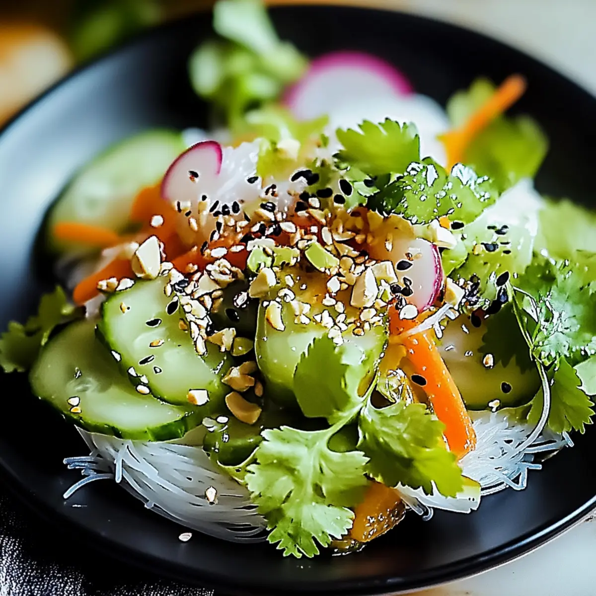 Spring Roll Salad with Spicy Ginger Dressing