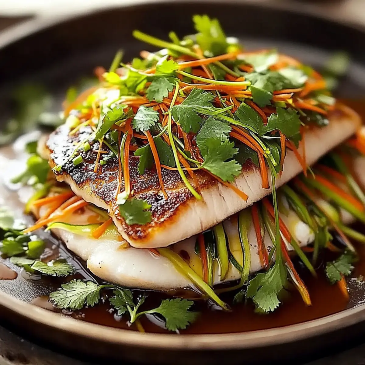 Steamed Fish with Ginger and Soy Sauce