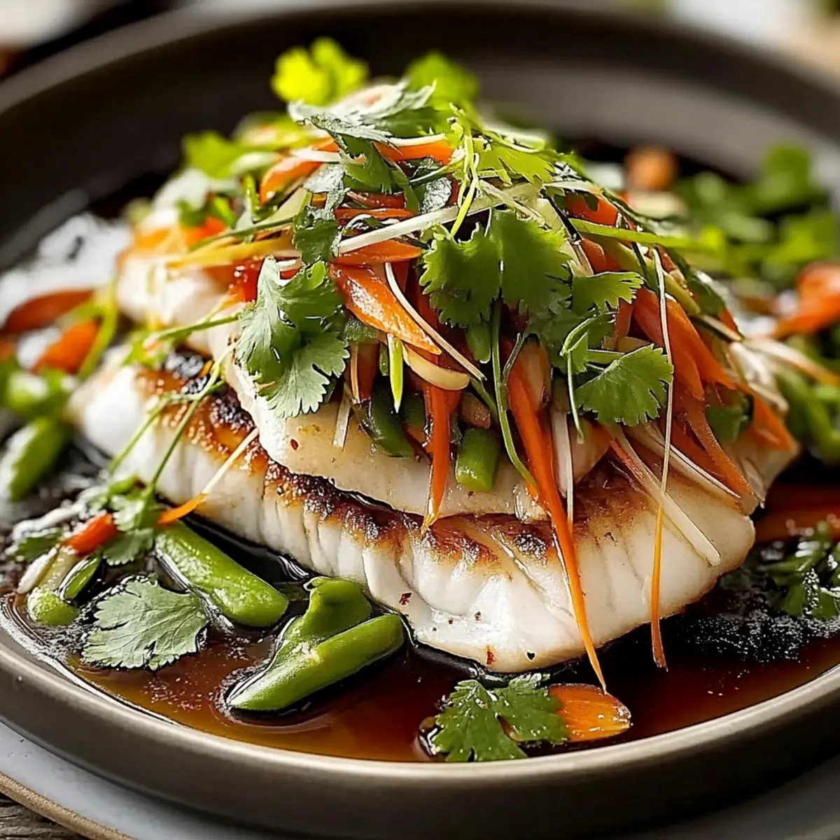 Steamed Fish with Ginger and Soy Sauce