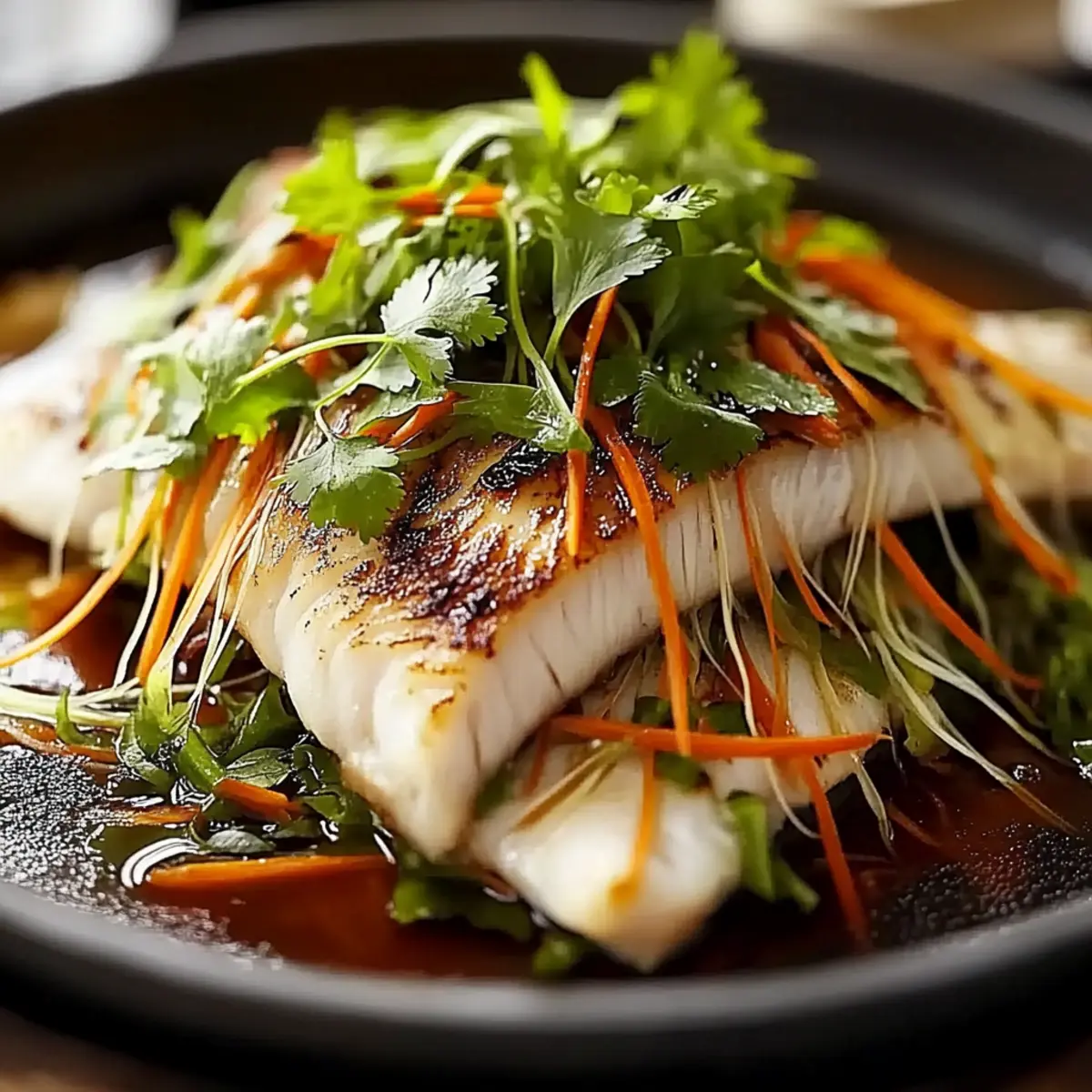 Steamed Fish with Ginger and Soy Sauce
