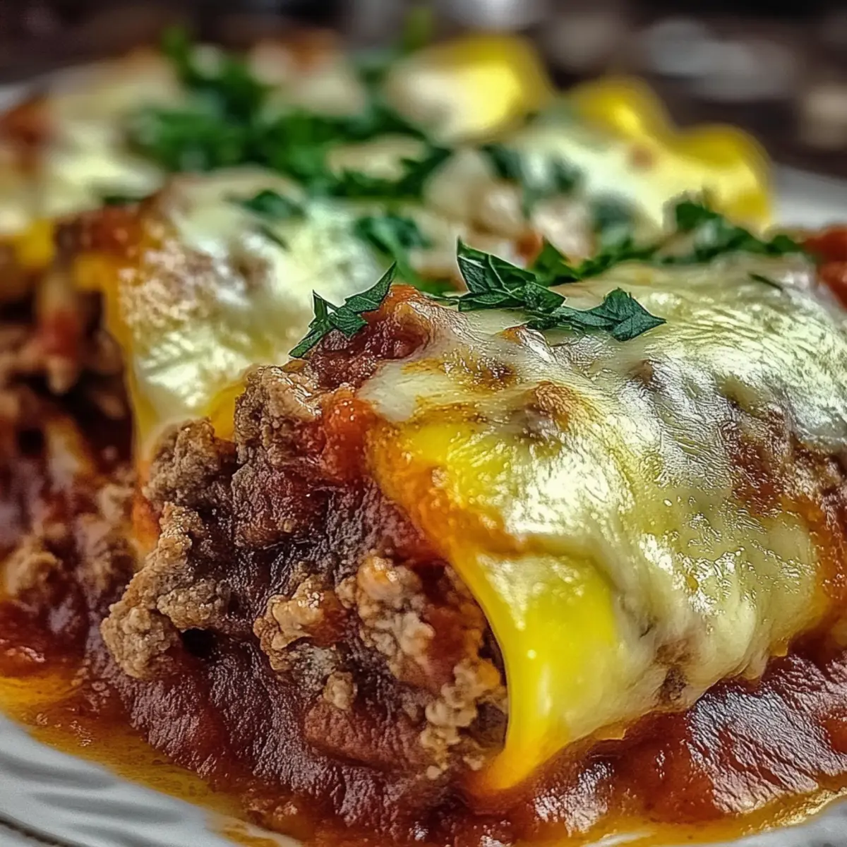 Stuffed Manicotti with Meat Sauce