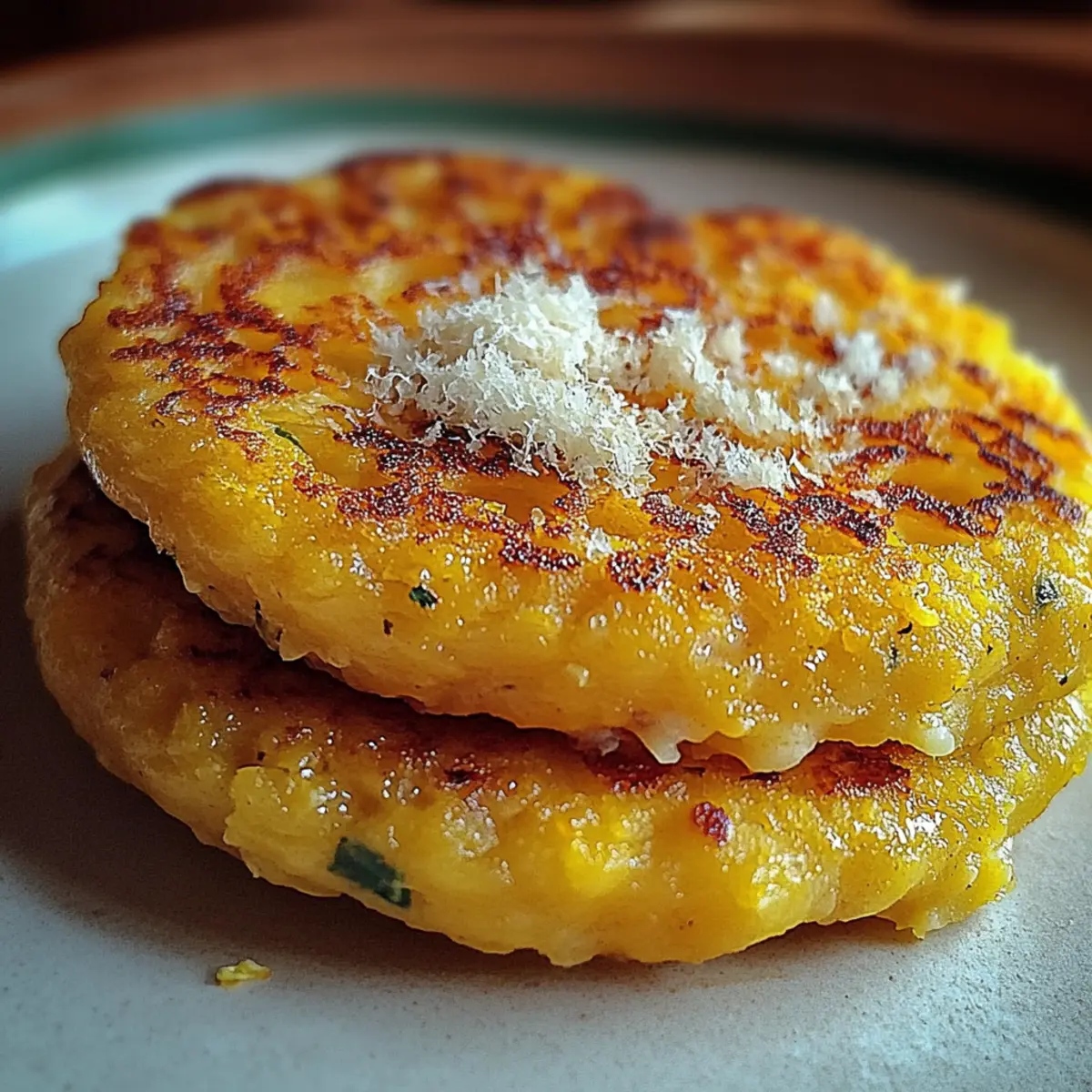Venezuelan Sweet Corn Cachapas with Melty Cheese