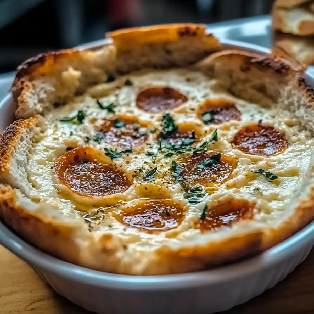 Warm Boursin Dip with Crostini