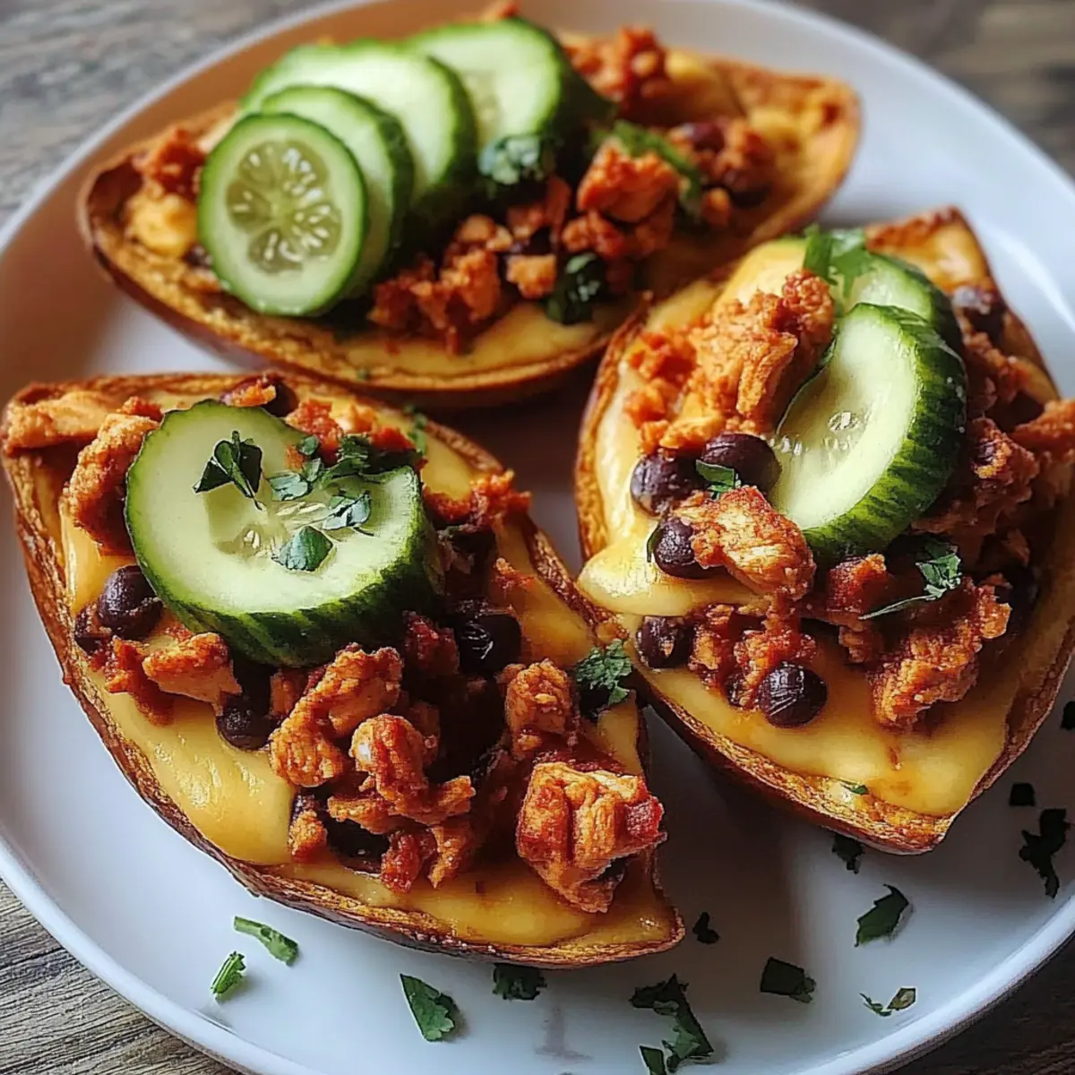 Avocado Turkey Chili Stuffed Sweet Potatoes