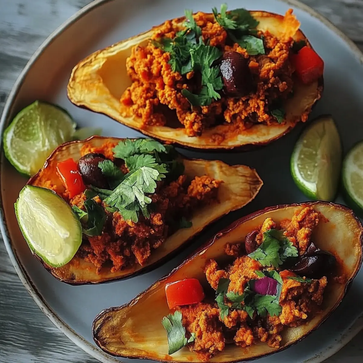Avocado Turkey Chili Stuffed Sweet Potatoes