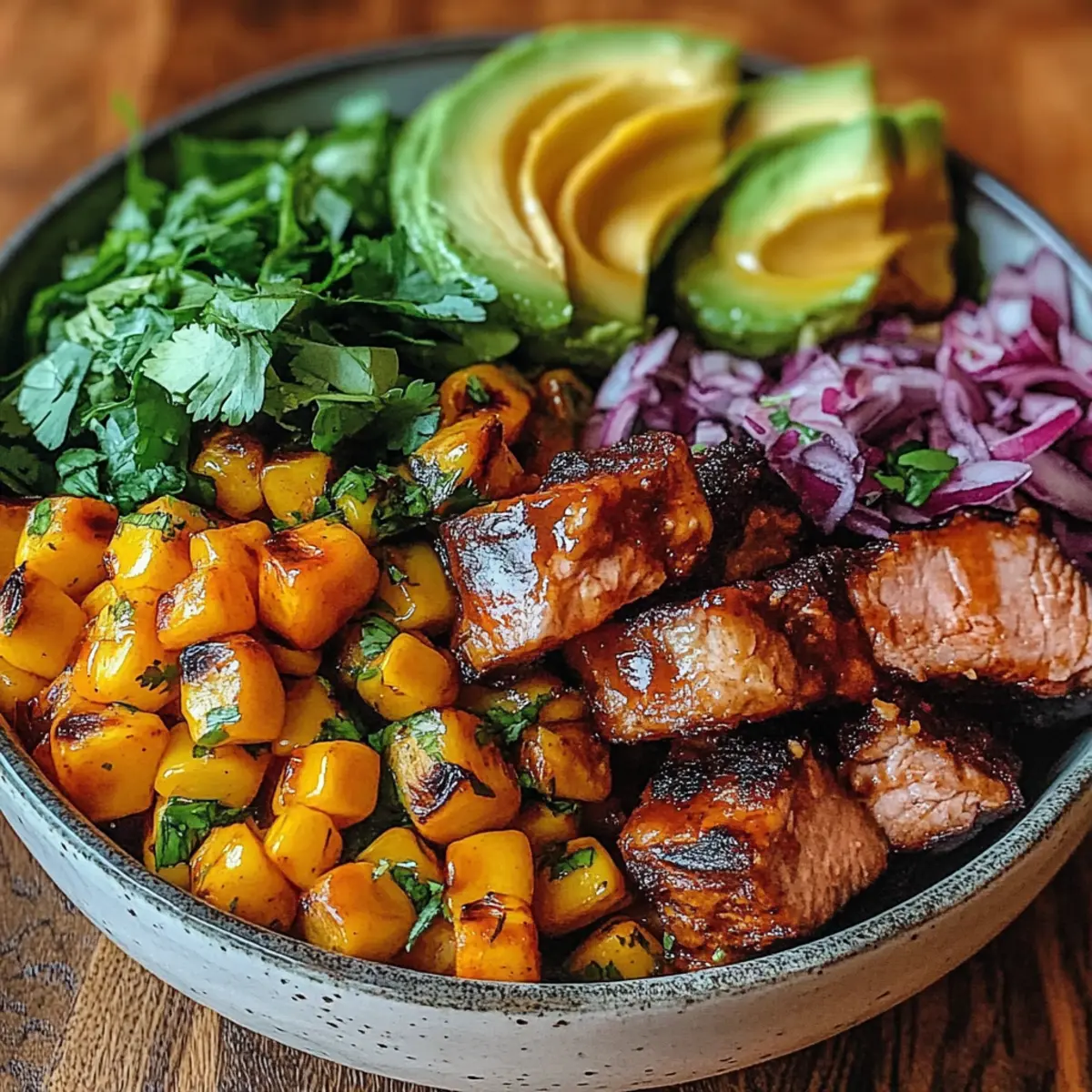BBQ Chicken Sweet Potato Bowl