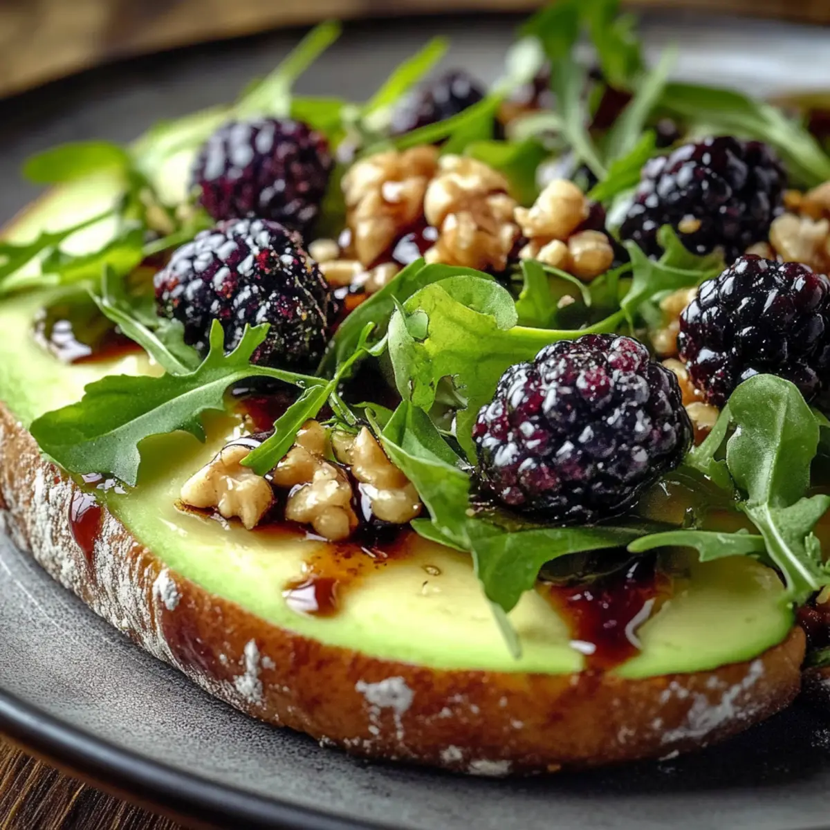 Blackberry Avocado Arugula Salad