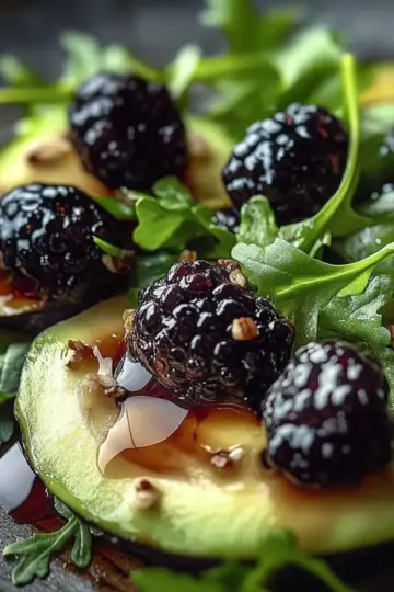 Blackberry Avocado Arugula Salad