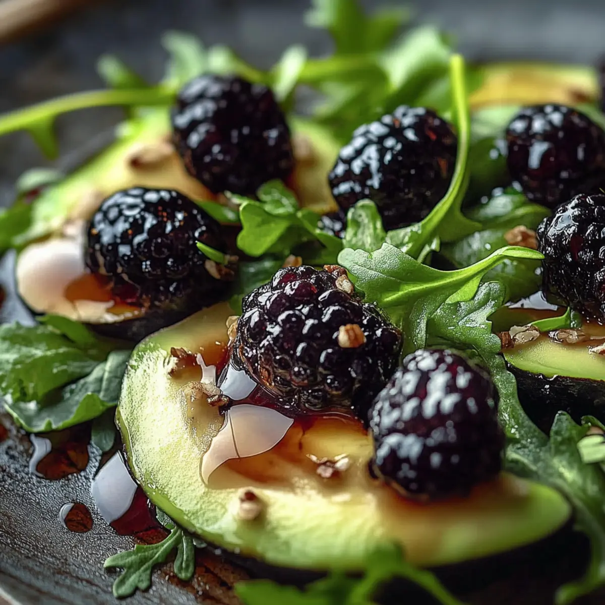 Blackberry Avocado Arugula Salad