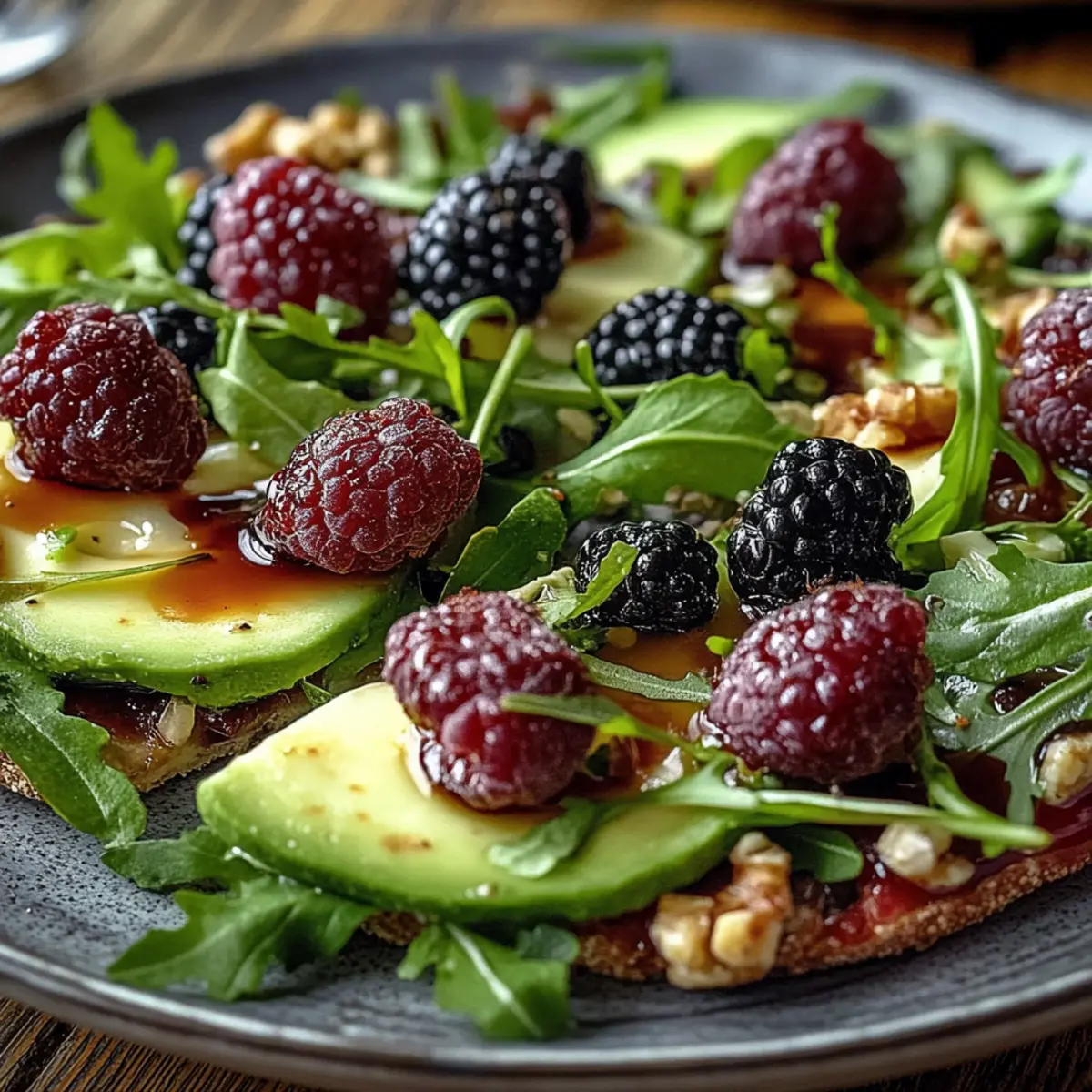 Blackberry Avocado Arugula Salad