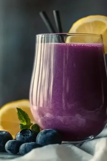 Blueberry Avocado Smoothie With Lemon & Yogurt