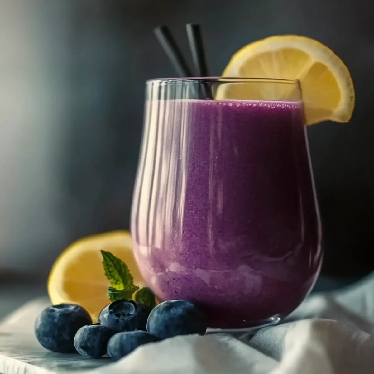 Blueberry Avocado Smoothie With Lemon & Yogurt