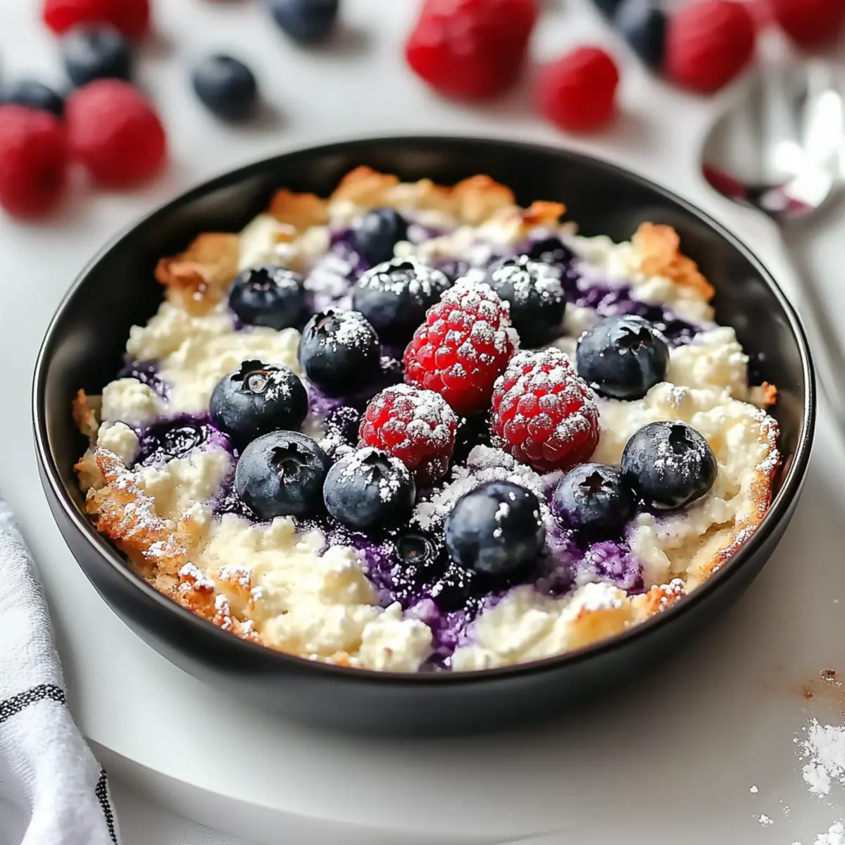 Blueberry Cottage Cheese Breakfast Bake