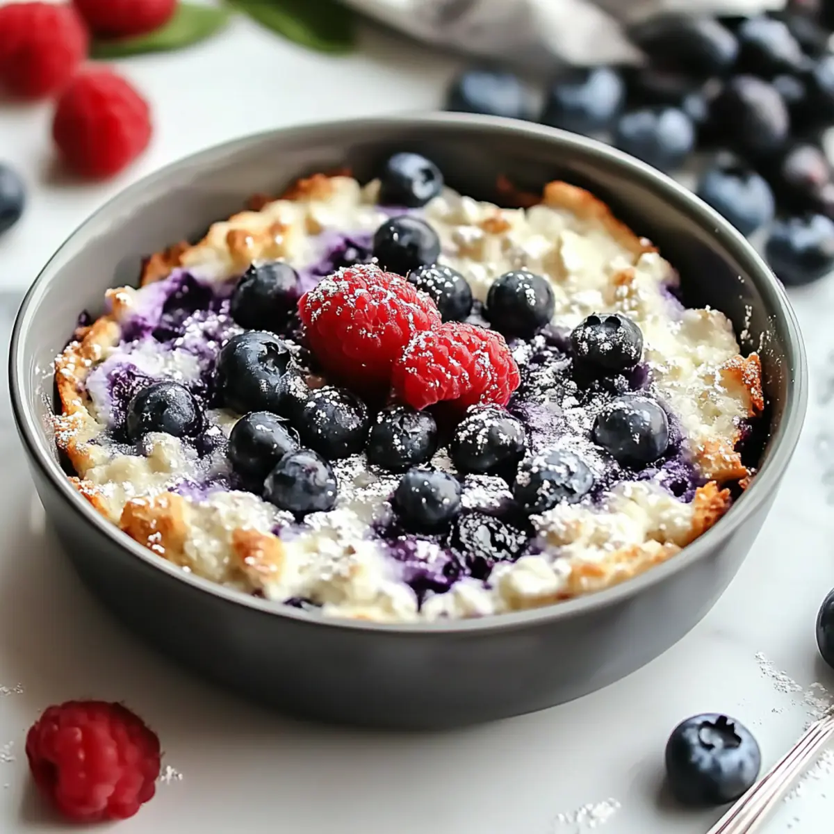 Blueberry Cottage Cheese Breakfast Bake
