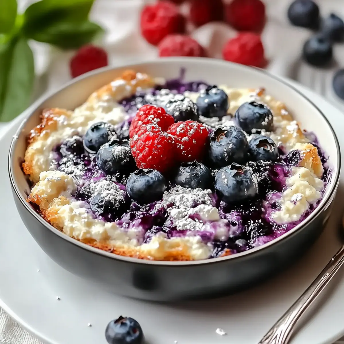 Blueberry Cottage Cheese Breakfast Bake