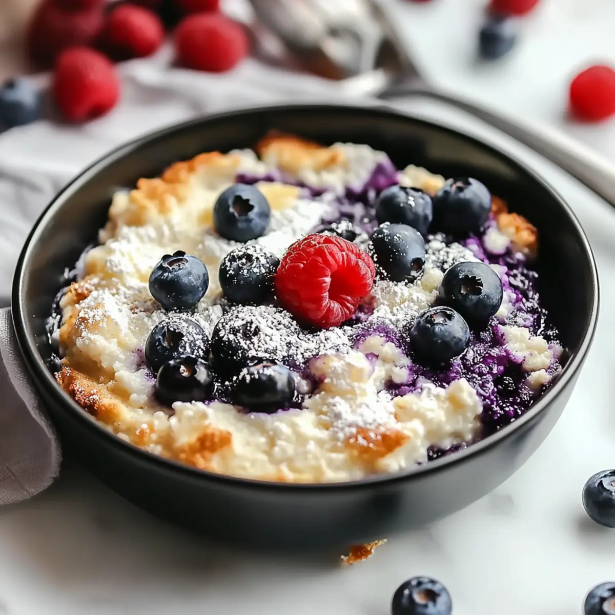 Blueberry Cottage Cheese Breakfast Bake