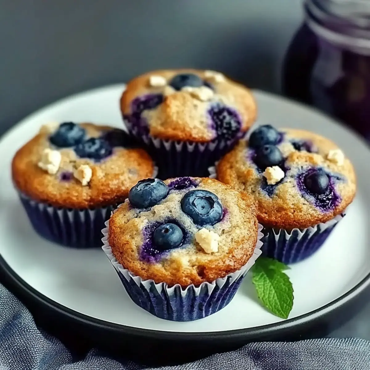 Blueberry Cottage Cheese Muffins