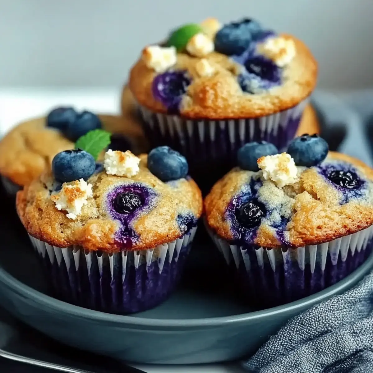 Blueberry Cottage Cheese Muffins