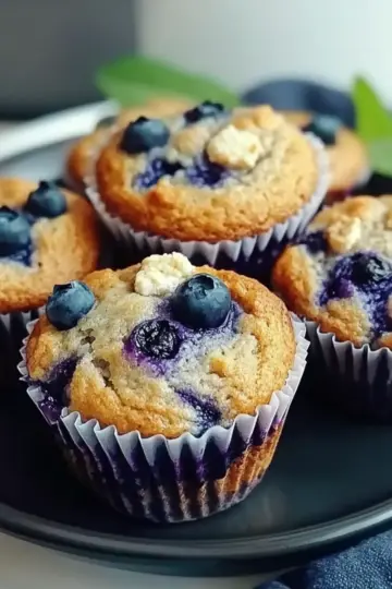 Blueberry Cottage Cheese Muffins