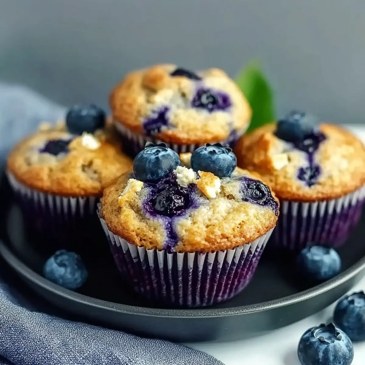 Blueberry Cottage Cheese Muffins