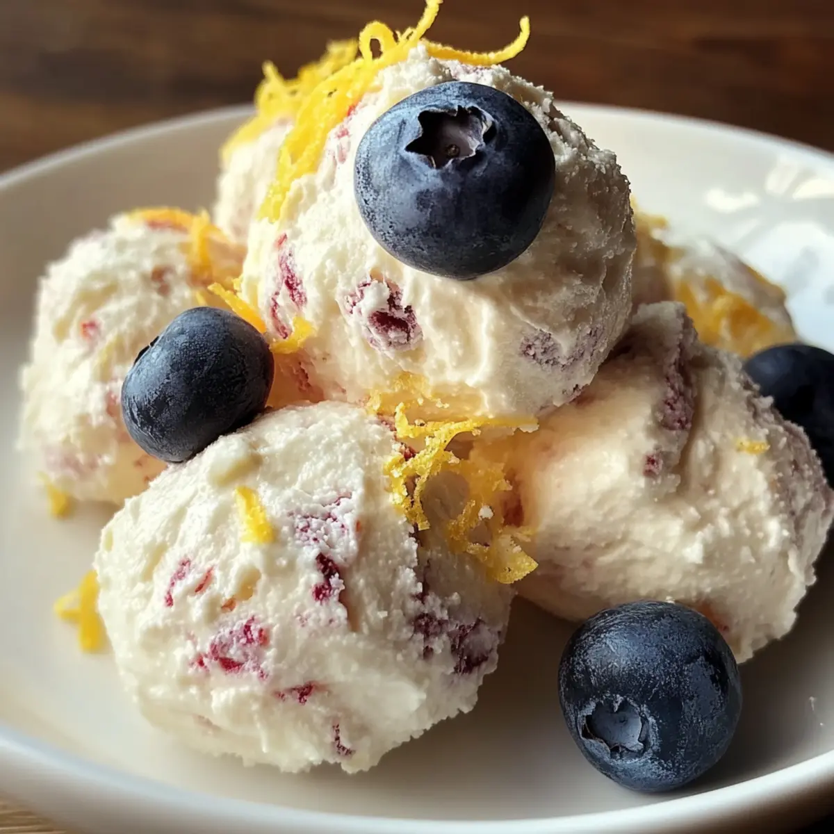 Blueberry and Lemon Zest Cottage Cheese Bites