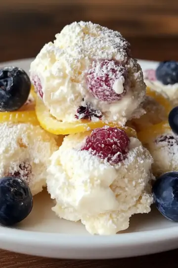 Blueberry and Lemon Zest Cottage Cheese Bites