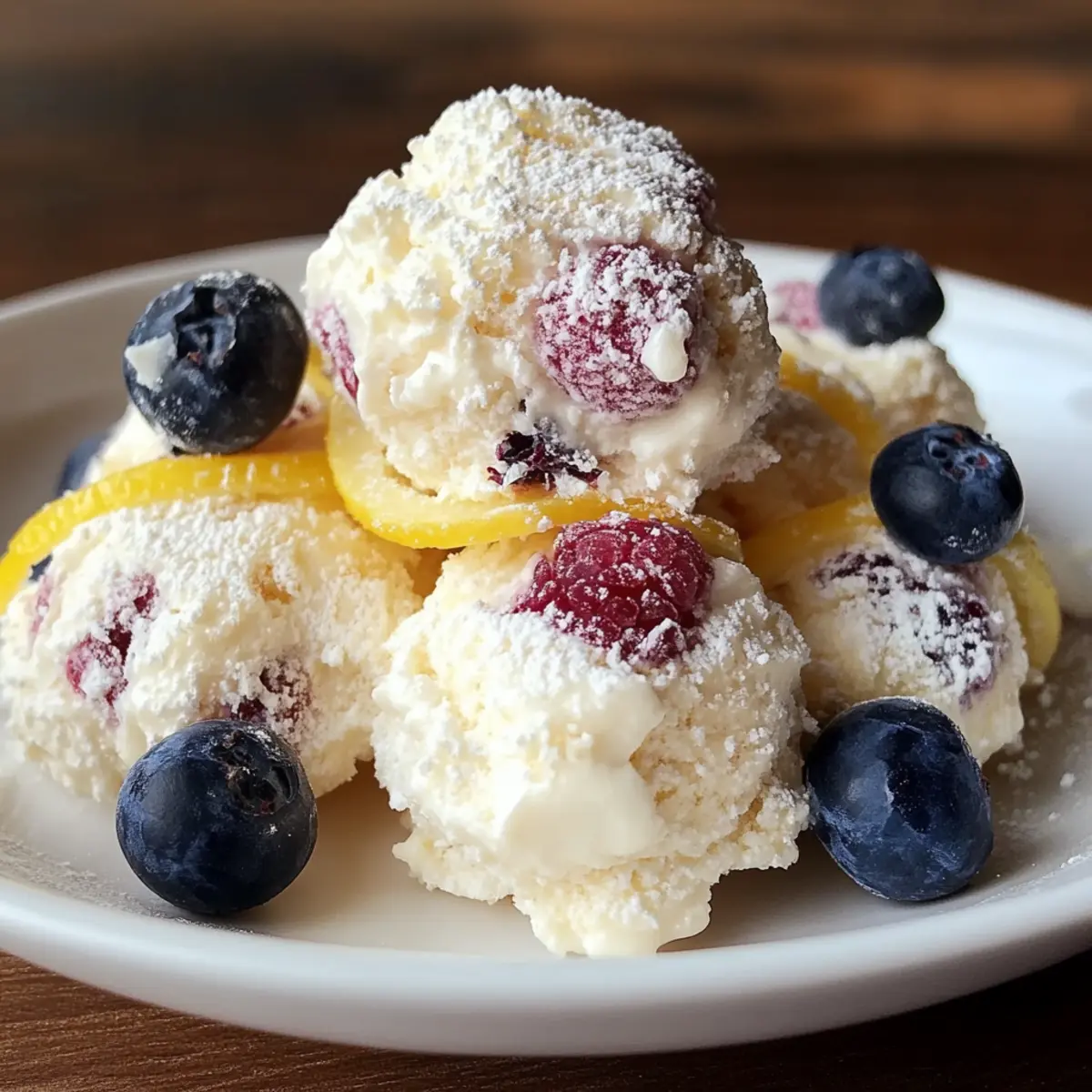 Blueberry and Lemon Zest Cottage Cheese Bites