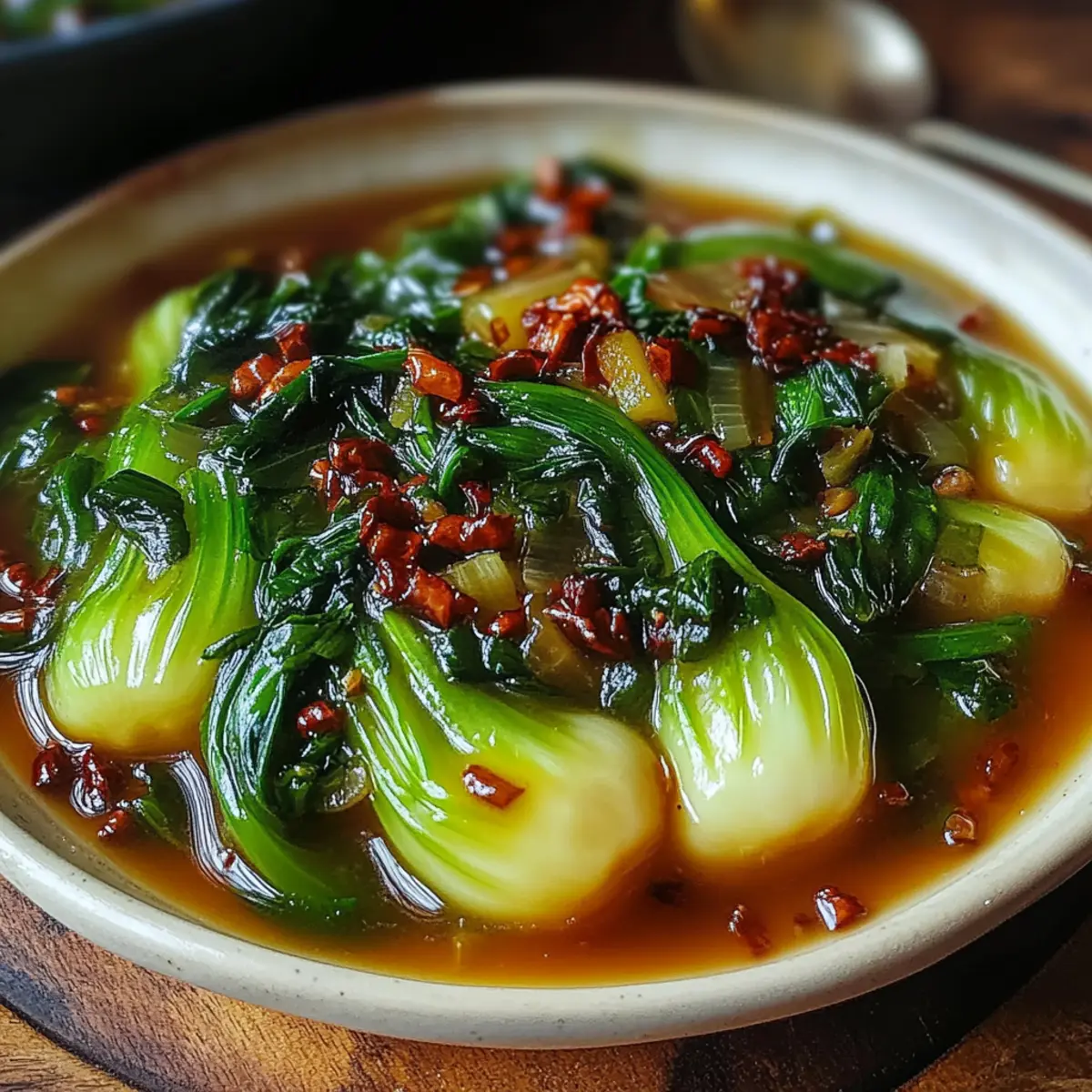 Bok Choy Soup With Garlic And Ginger