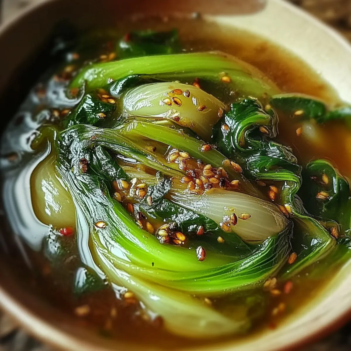Bok Choy Soup With Garlic And Ginger